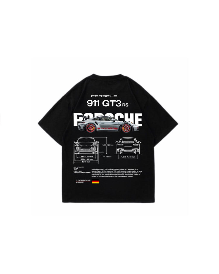 PORCHE GT3 TSHIRT BLACK XS