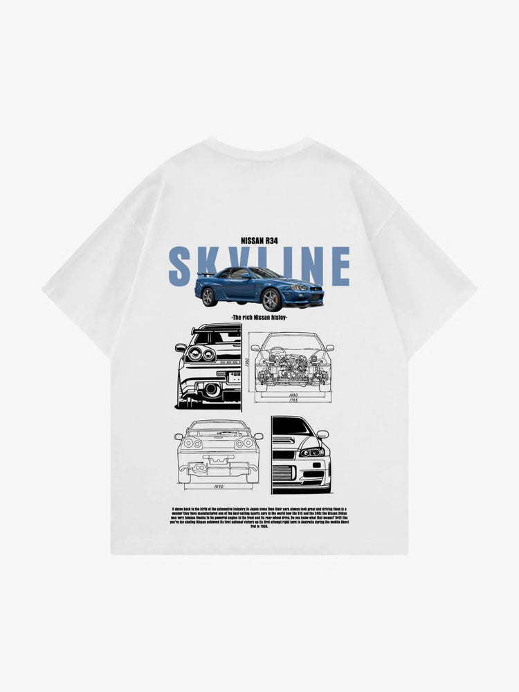 SKYLINE TSHIRT WHITE 2XL