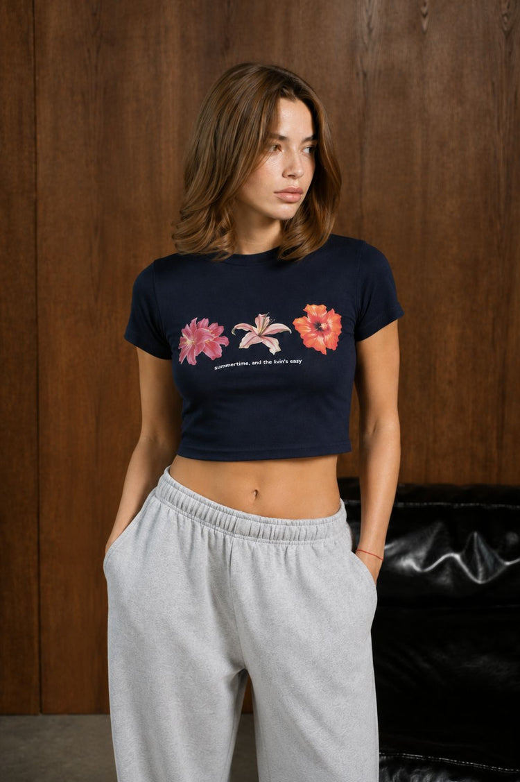 HIBISCUS FEMALE CROP T-SHIRT