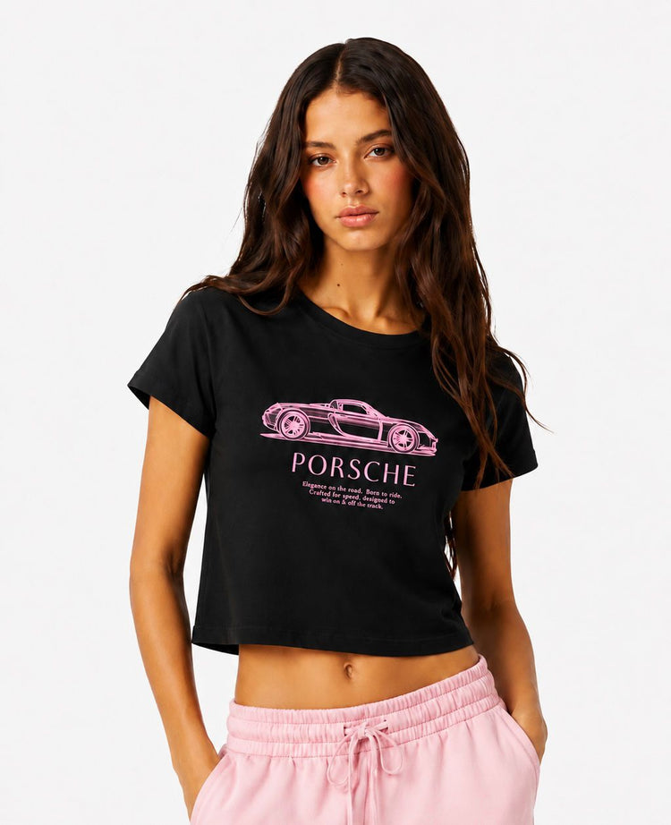 PORSCHE FEMALE CROP T-SHIRT