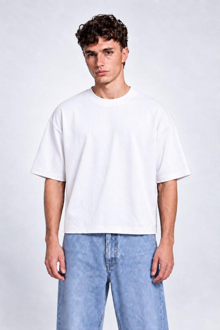 BOX CUT TEE | White