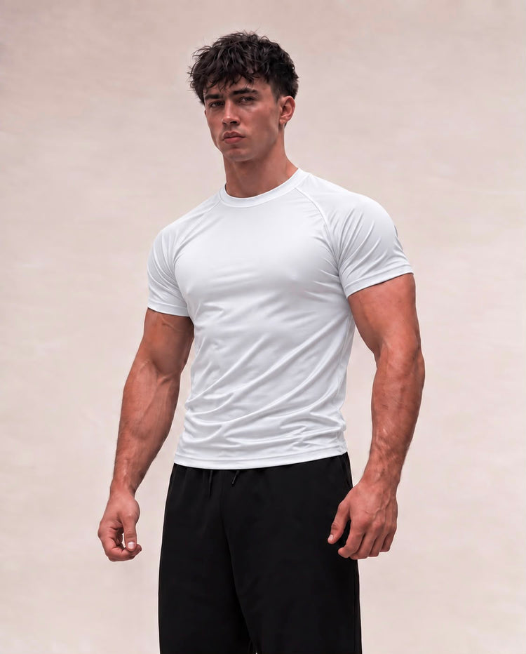 Plain performance t-shirt in white