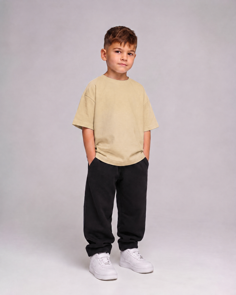 KIDS OVERSIZE T-SHIRT - BOYS - 5-6 YEARS | Beige