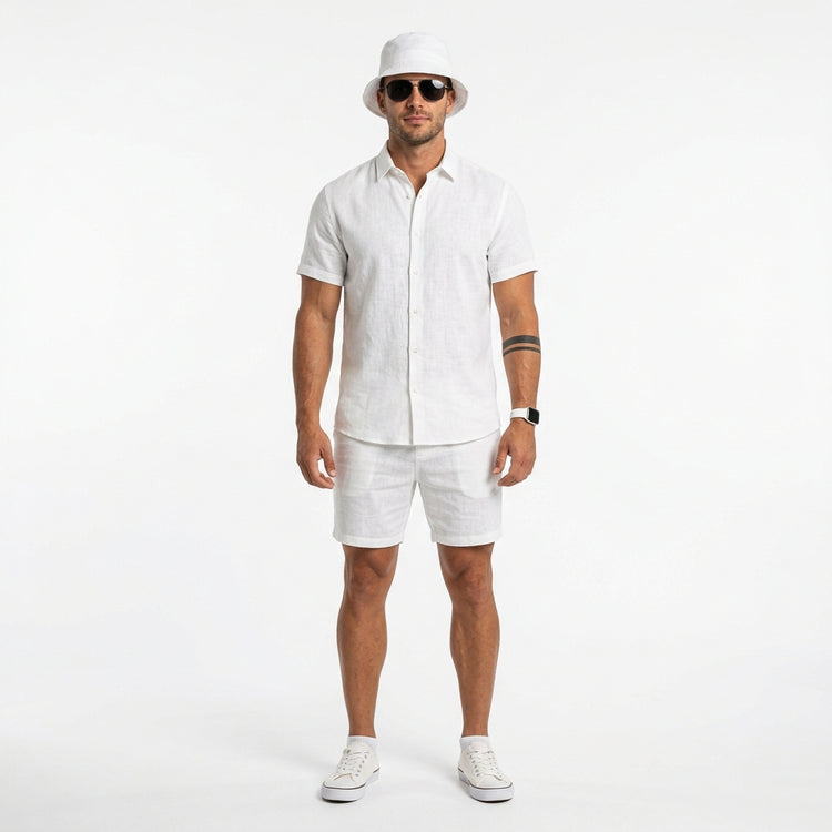 Essential linen shirt and short