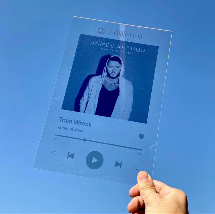 Train Wreck James Arthur Plaque