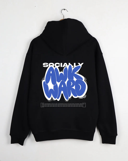 SOCIALLY AWKWARD HOODIE BLACK SMALL