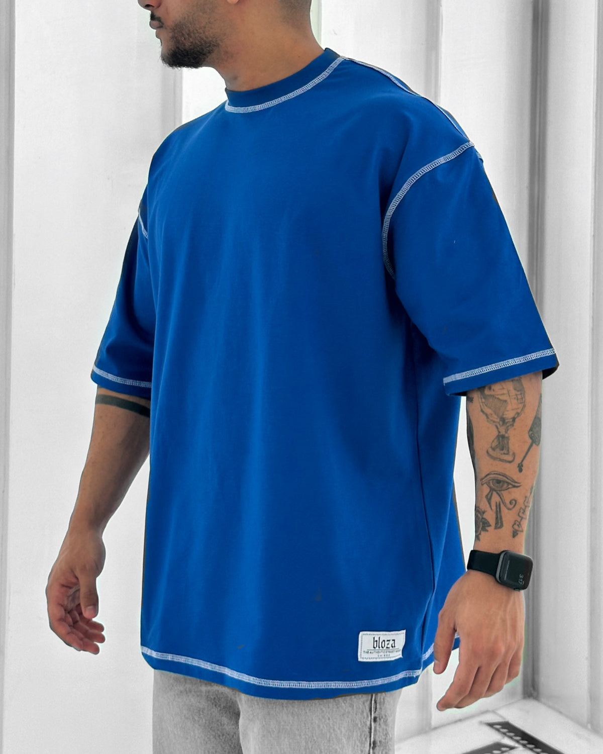 Chain stitched oversize T-shirt