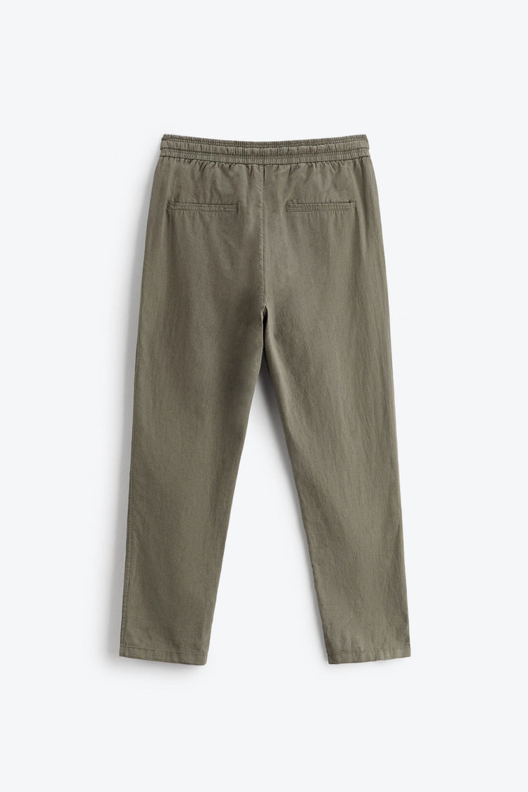Bloza Relaxed fit twill pull-on trousers