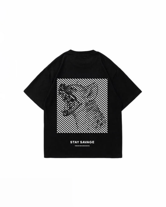 STAY SAVAGE TSHIRT BLACK LARGE