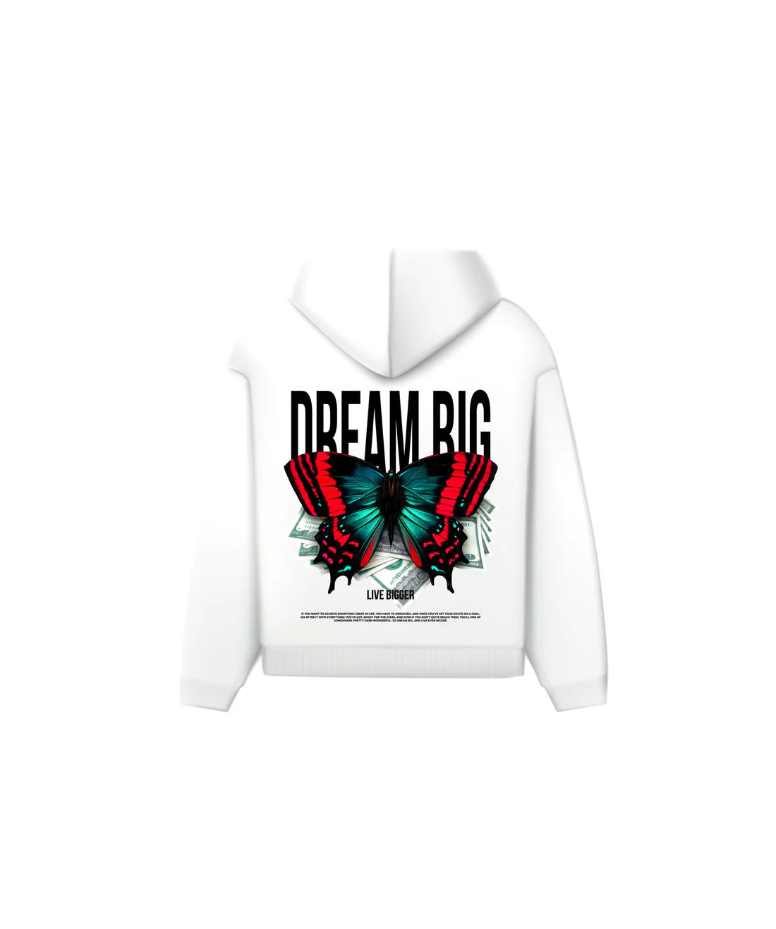 DREAM BIG WHITE XL HOODIE