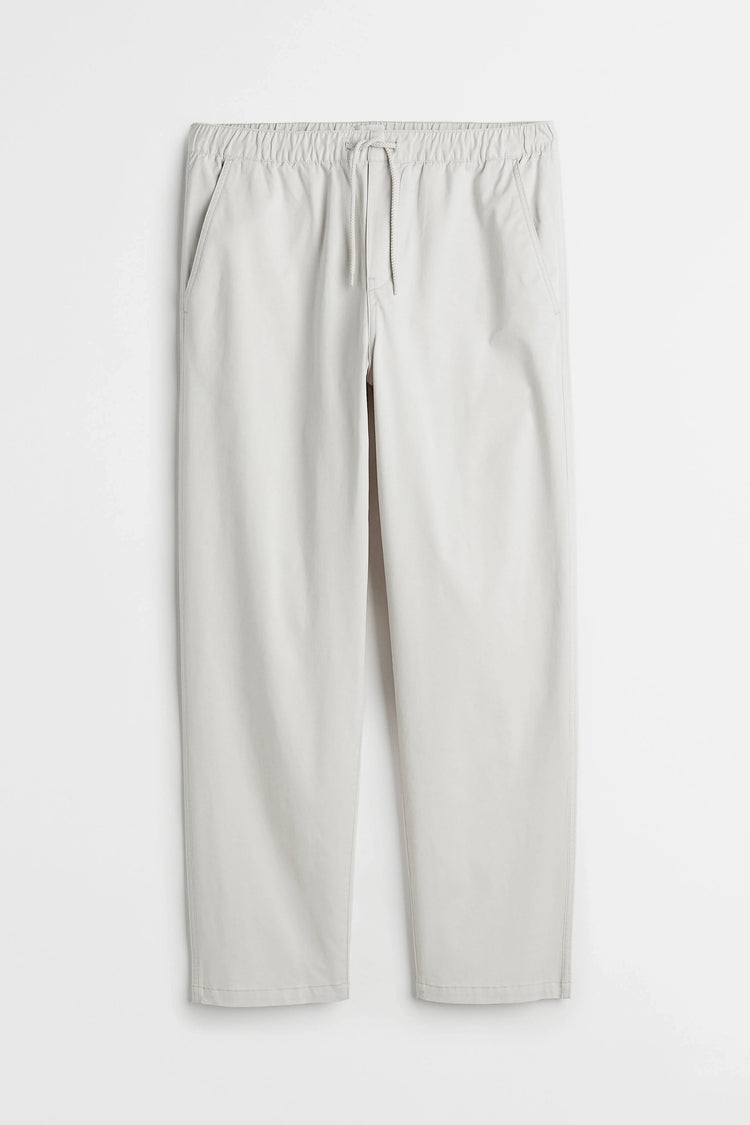 Bloza Relaxed fit twill pull-on trousers