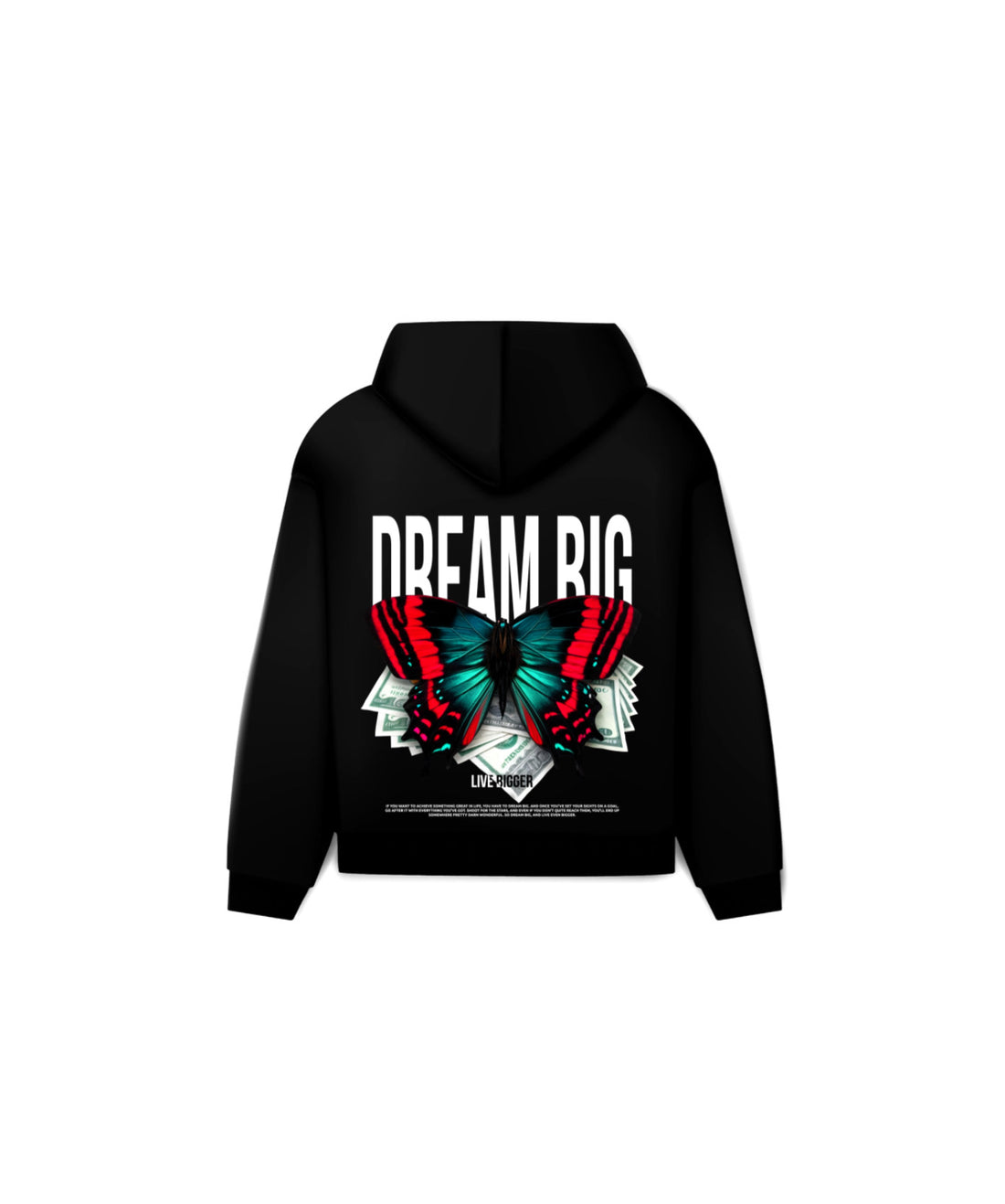 DREAM BIG BLACK SMALL HOODIE