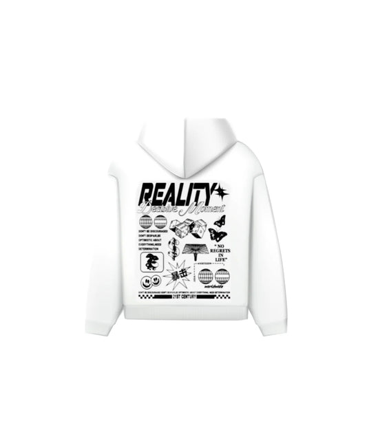 REALITY HOODIE WHITE SMALL
