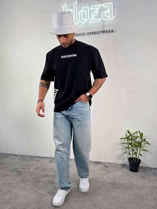 Japanese Text Oversize T-shirt