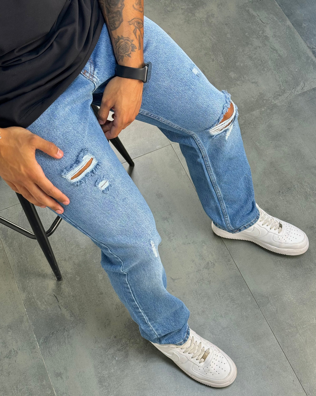 Blue Ripped Jeans