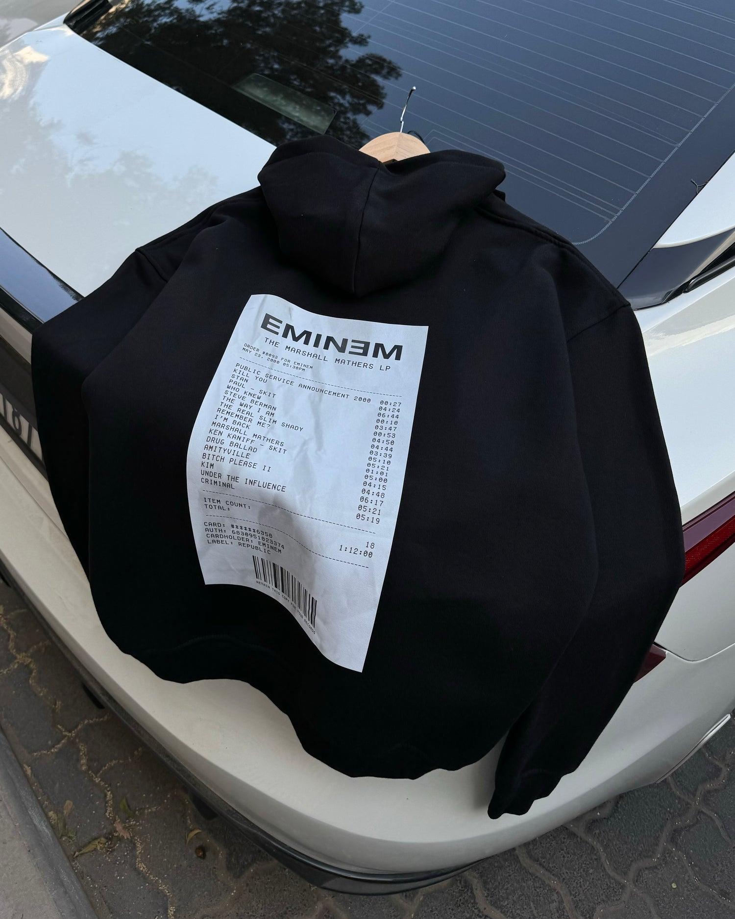 Eminem 2025 white hoodie