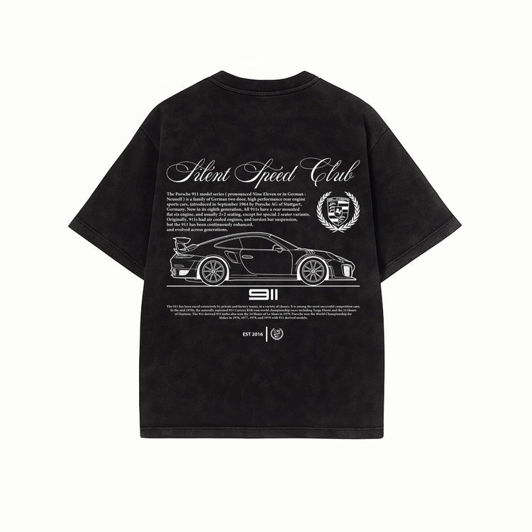 porsche inspired racing graphic streetwear t-shirt UAE