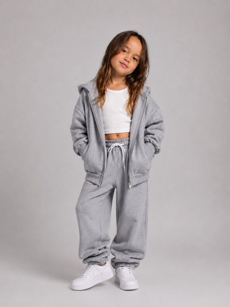 KIDS PANTS & ZIPPER HOODIE 450 GSM SET