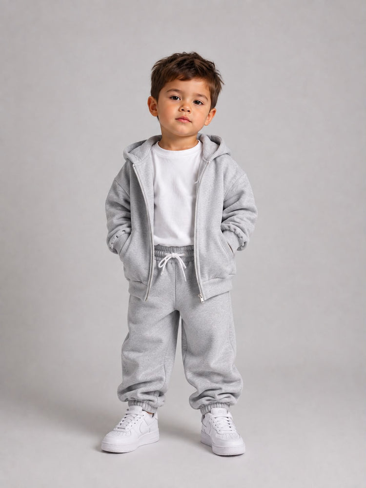 KIDS PANTS & ZIPPER HOODIE 450 GSM SET