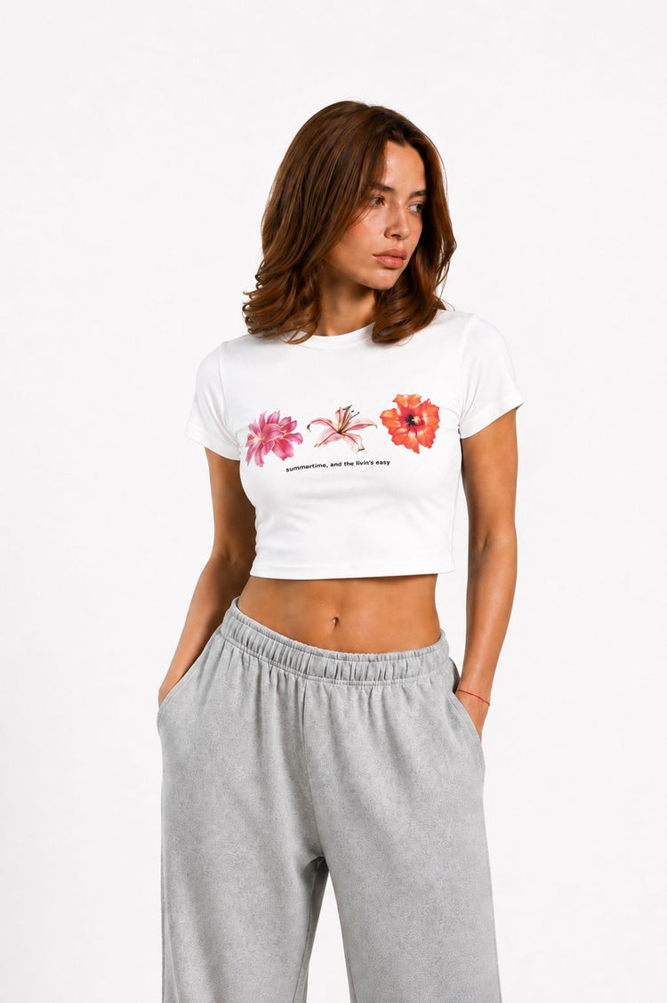 HIBISCUS FEMALE CROP T-SHIRT