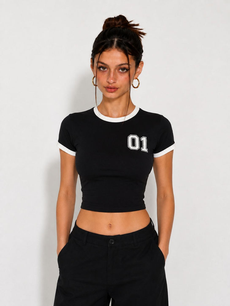 FIT CROP TOP T-SHIRT