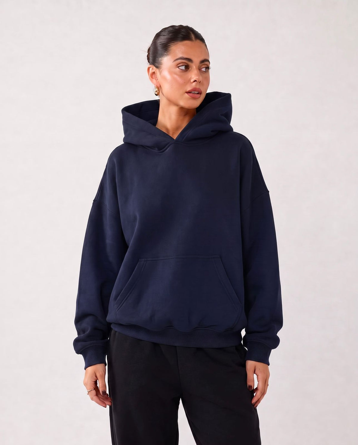 PLAIN OVERSIZE FEMALE HOODIE