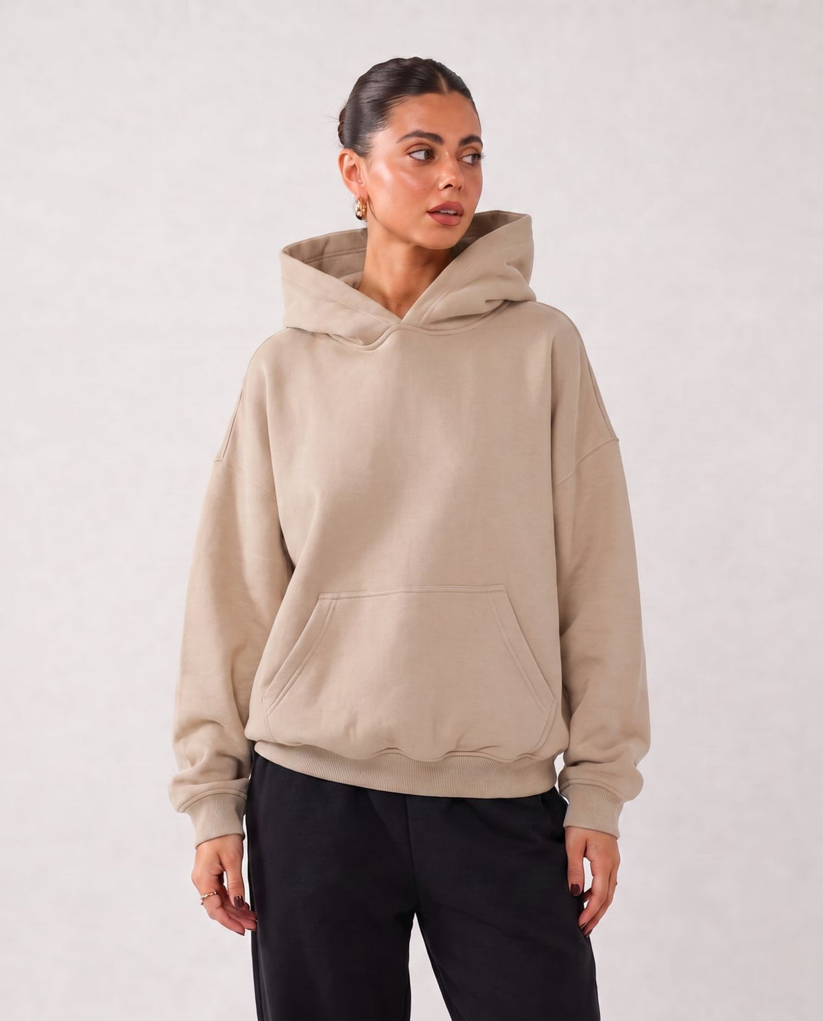 PLAIN OVERSIZE FEMALE HOODIE