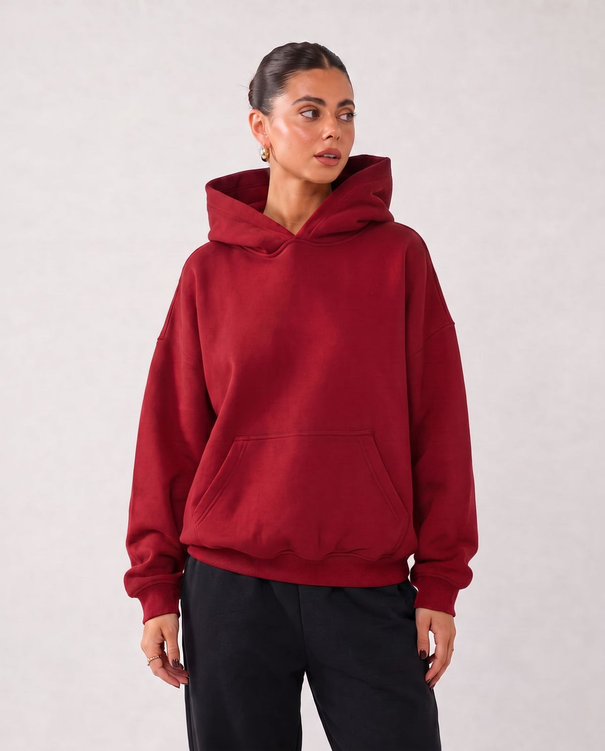 PLAIN OVERSIZE FEMALE HOODIE