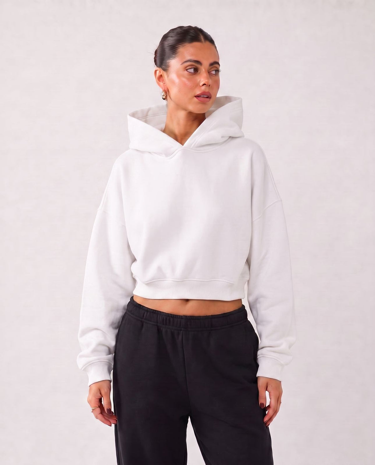 CROP TOP FEMALE HOODIE