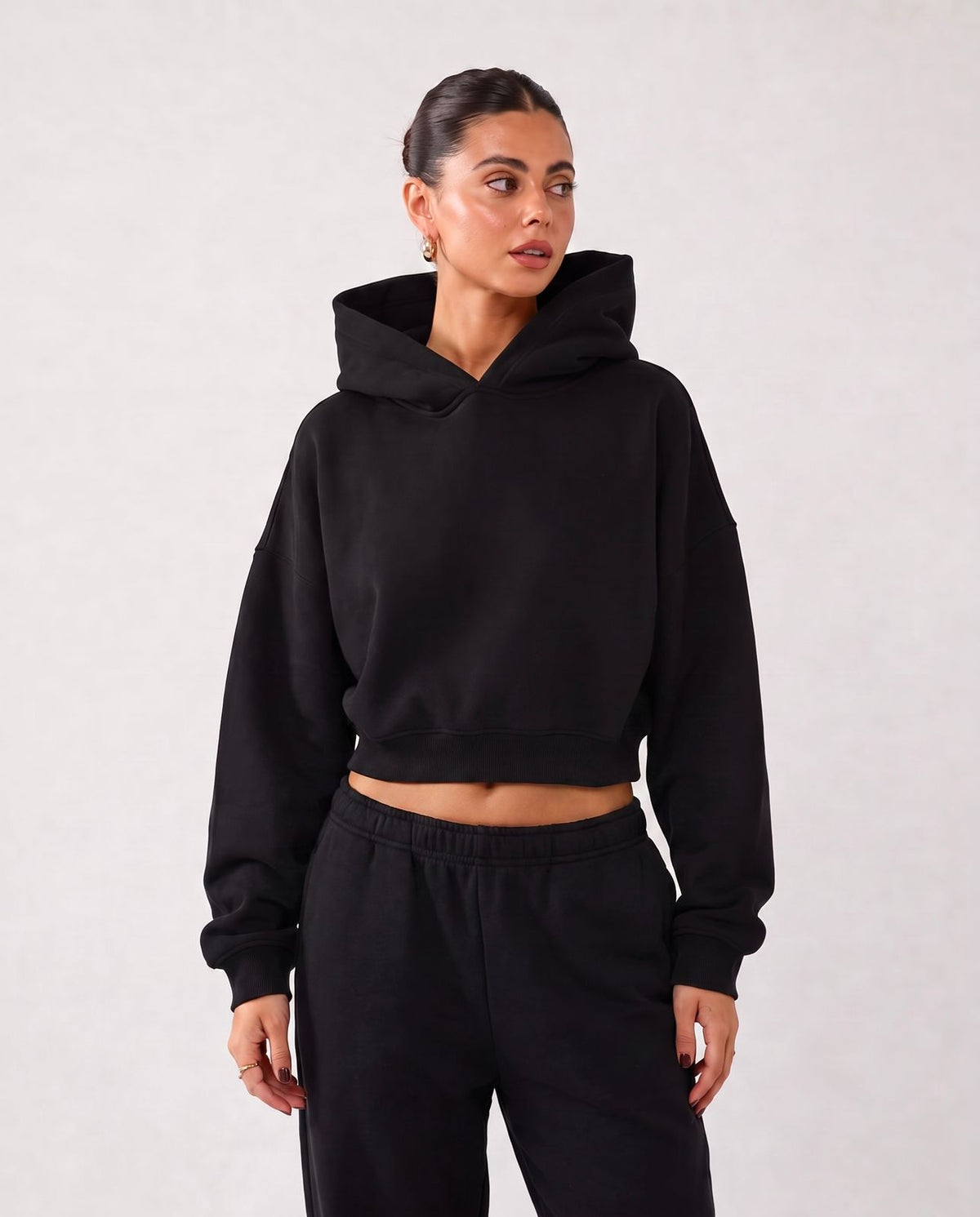 CROP TOP FEMALE HOODIE