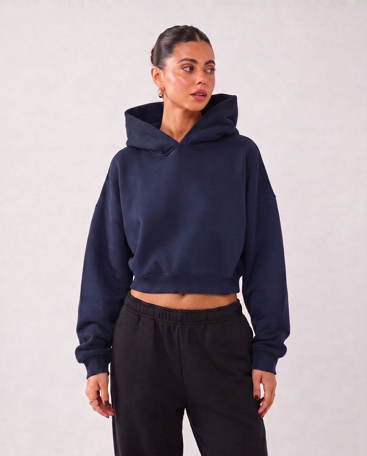CROP TOP FEMALE HOODIE