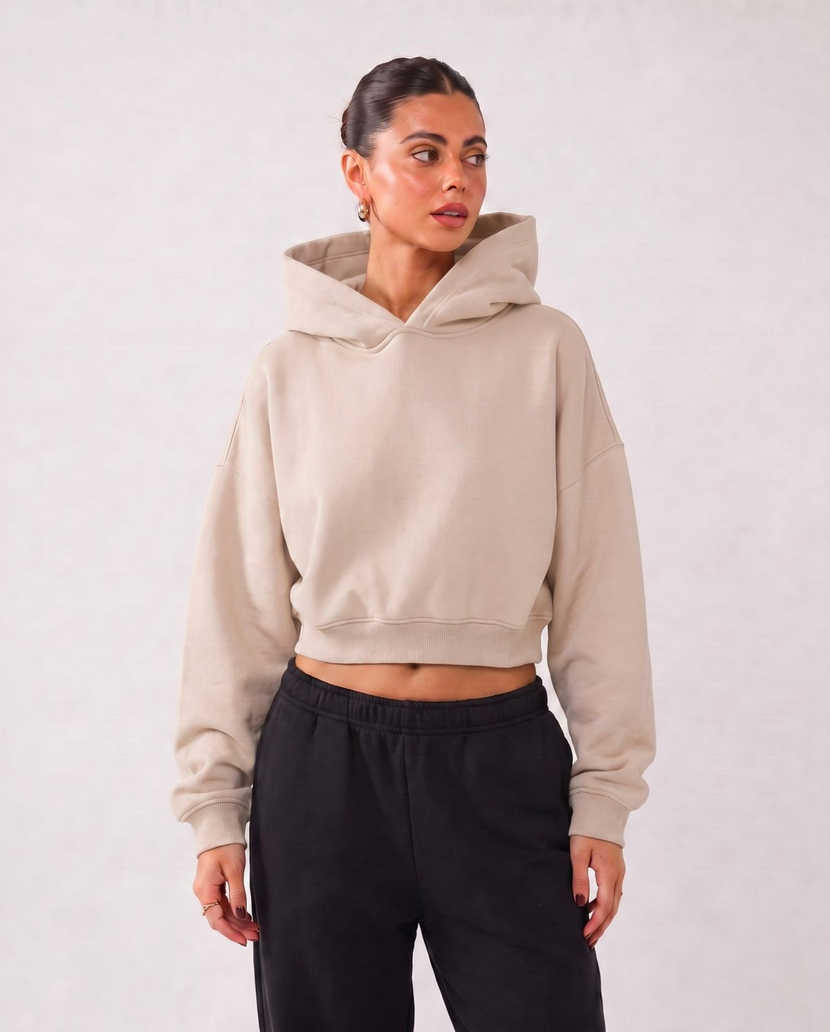 CROP TOP FEMALE HOODIE