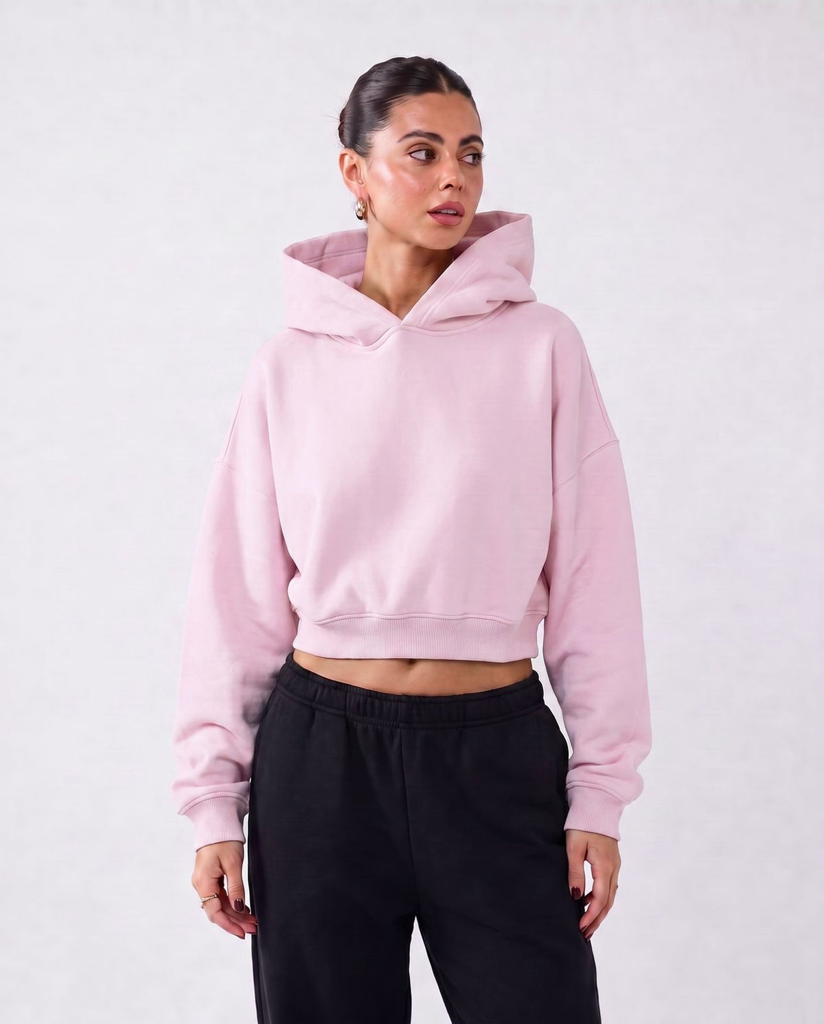 CROP TOP FEMALE HOODIE