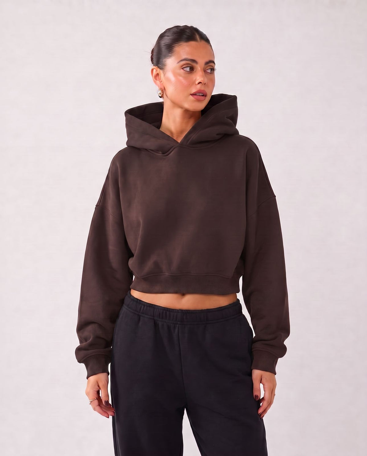 CROP TOP FEMALE HOODIE