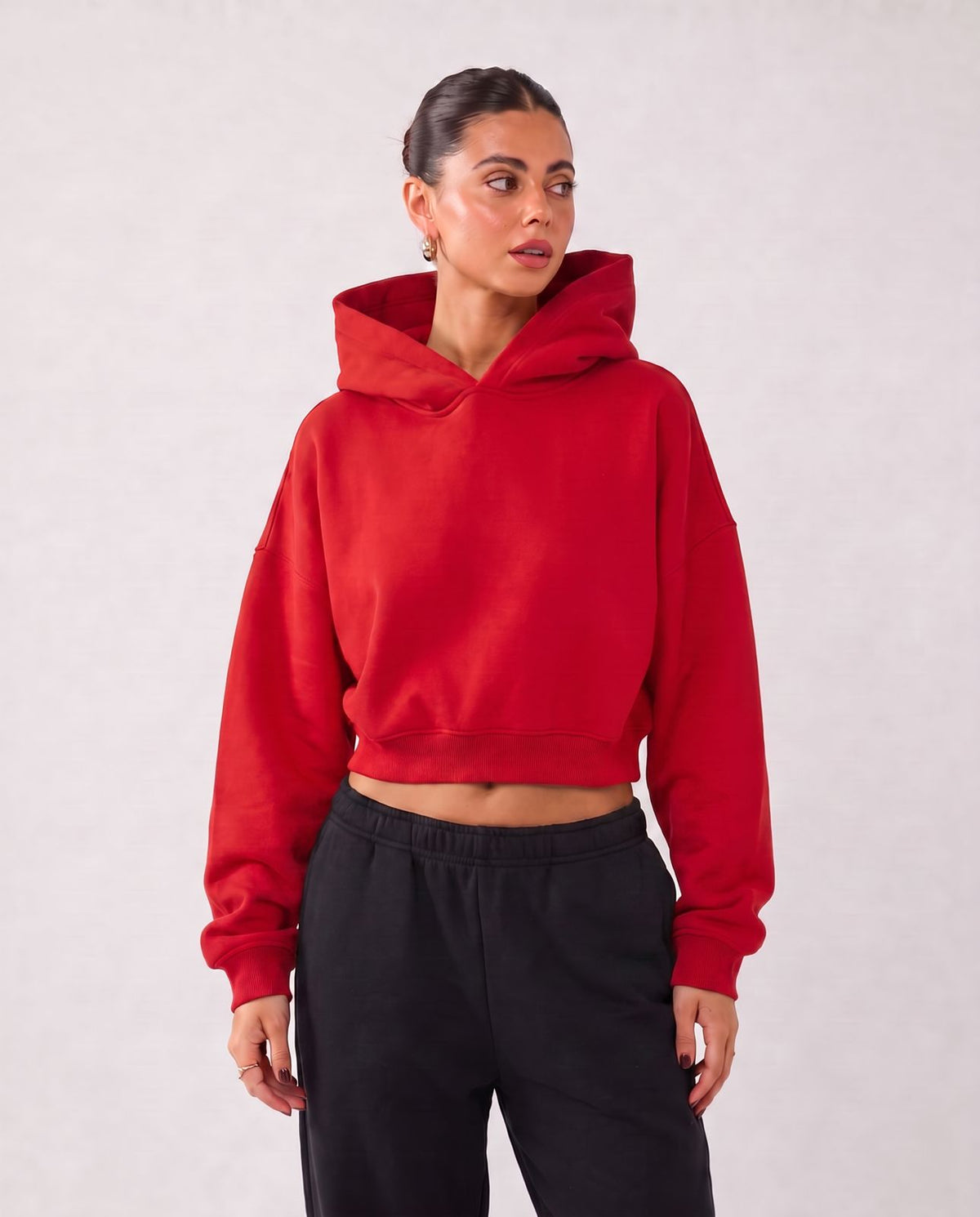 CROP TOP FEMALE HOODIE