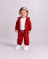 Kids sweatsuit 300 GSM, girls, red