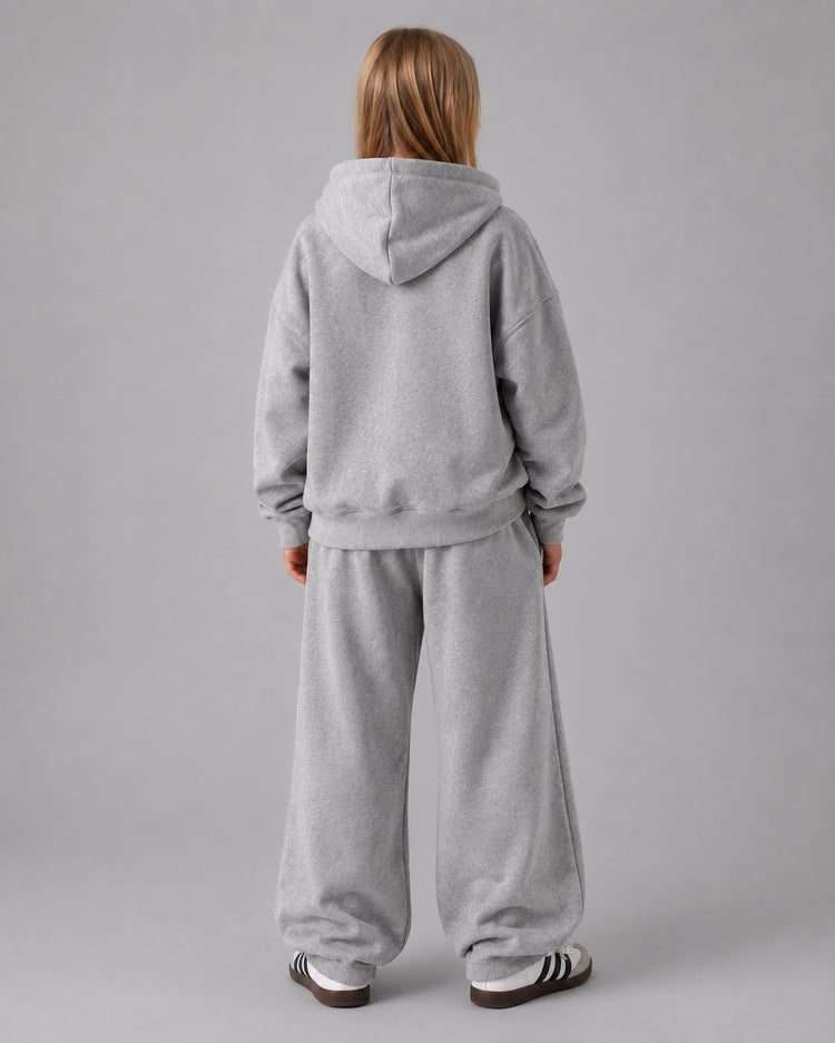 KIDS NEW WORLD PANTS & ZIPPER HOODIE 450 GSM SET