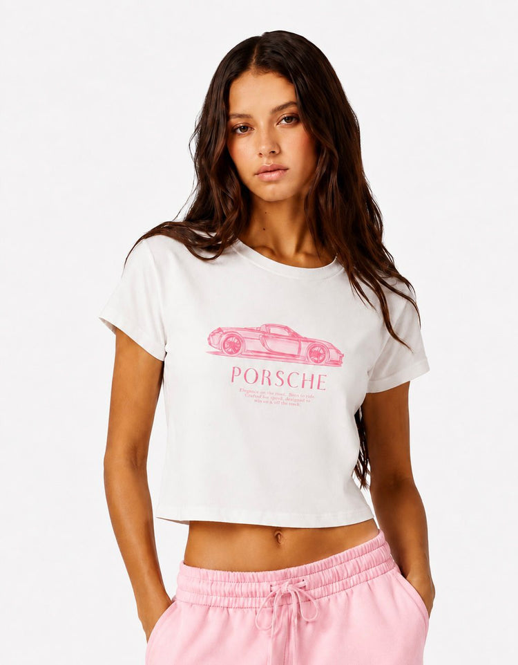 PORSCHE FEMALE CROP T-SHIRT