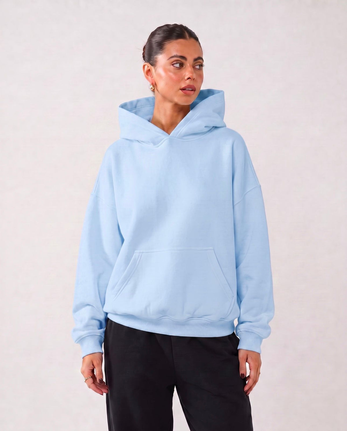 PLAIN OVERSIZE FEMALE HOODIE