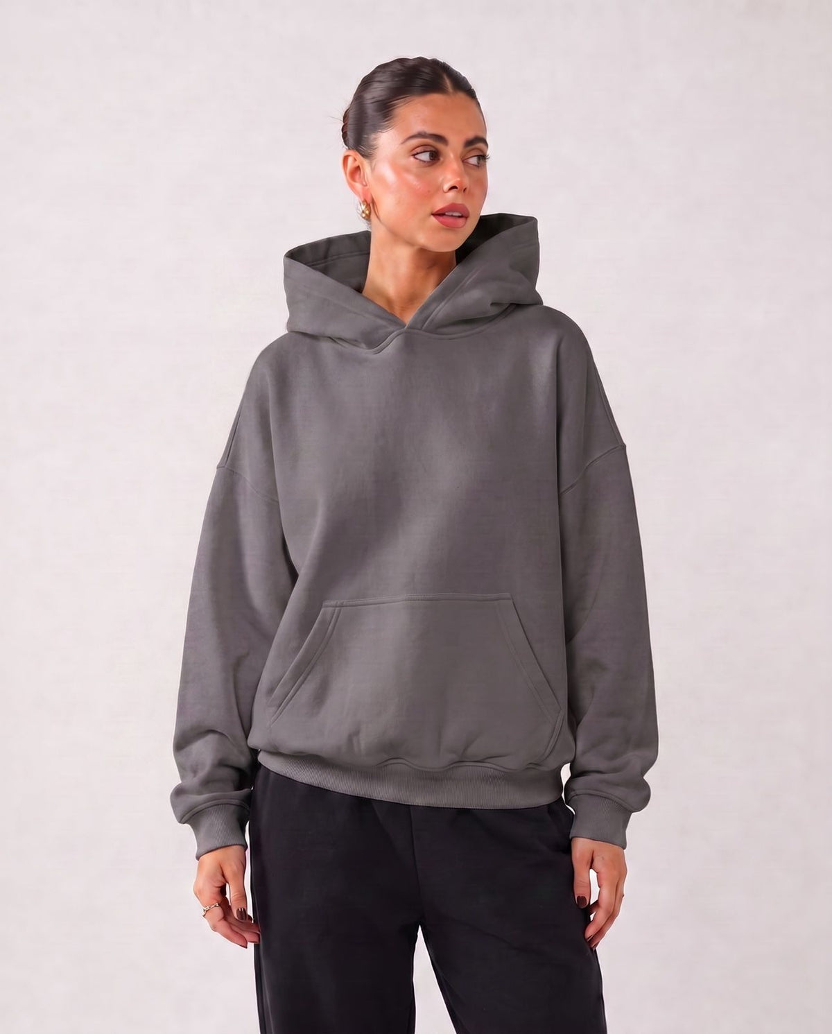 PLAIN OVERSIZE FEMALE HOODIE