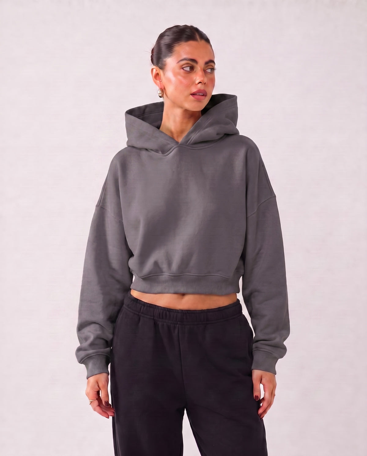 CROP TOP FEMALE HOODIE