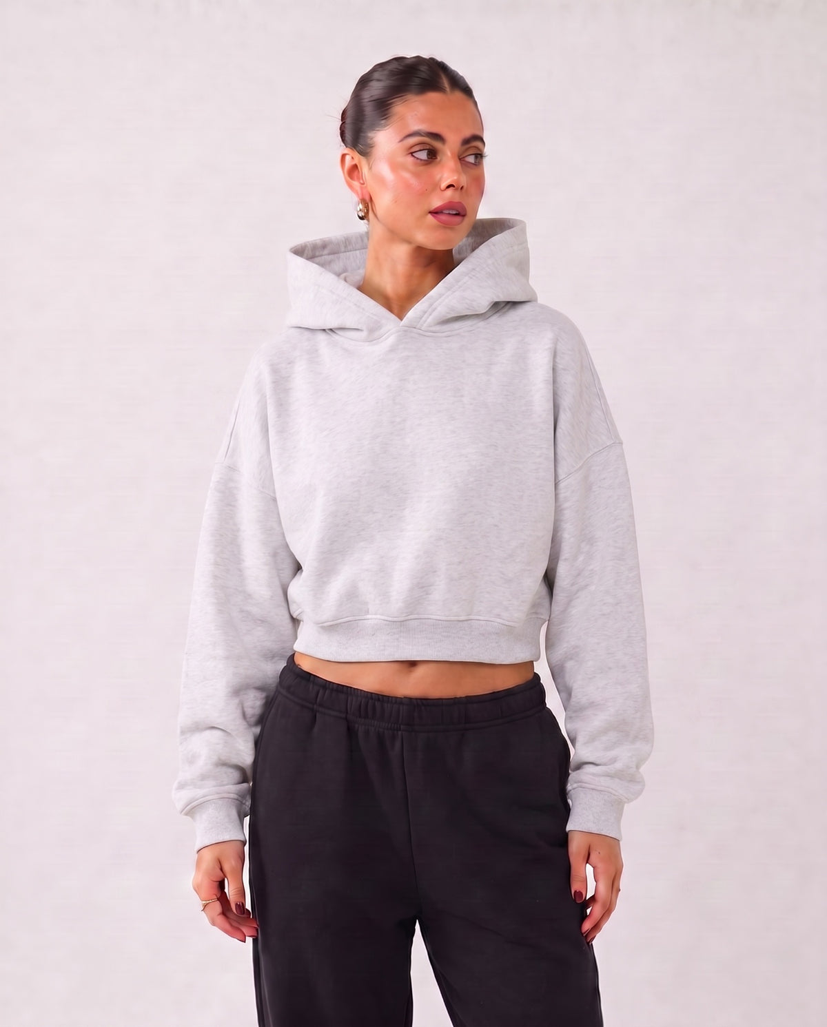CROP TOP FEMALE HOODIE