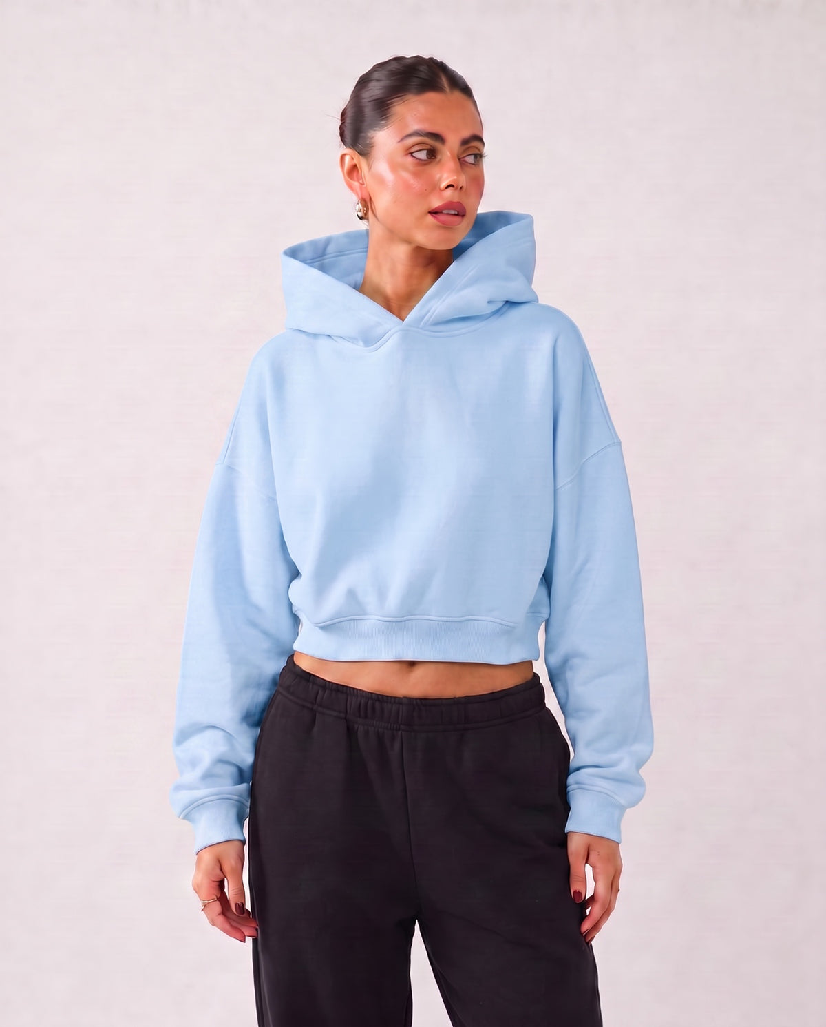 CROP TOP FEMALE HOODIE