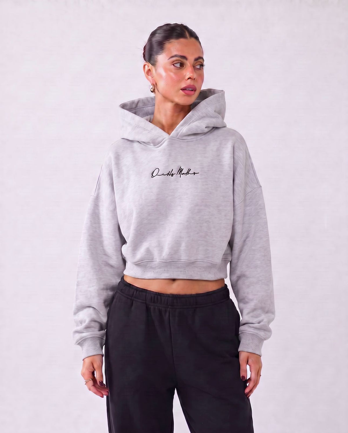 CROP TOP FEMALE HOODIE