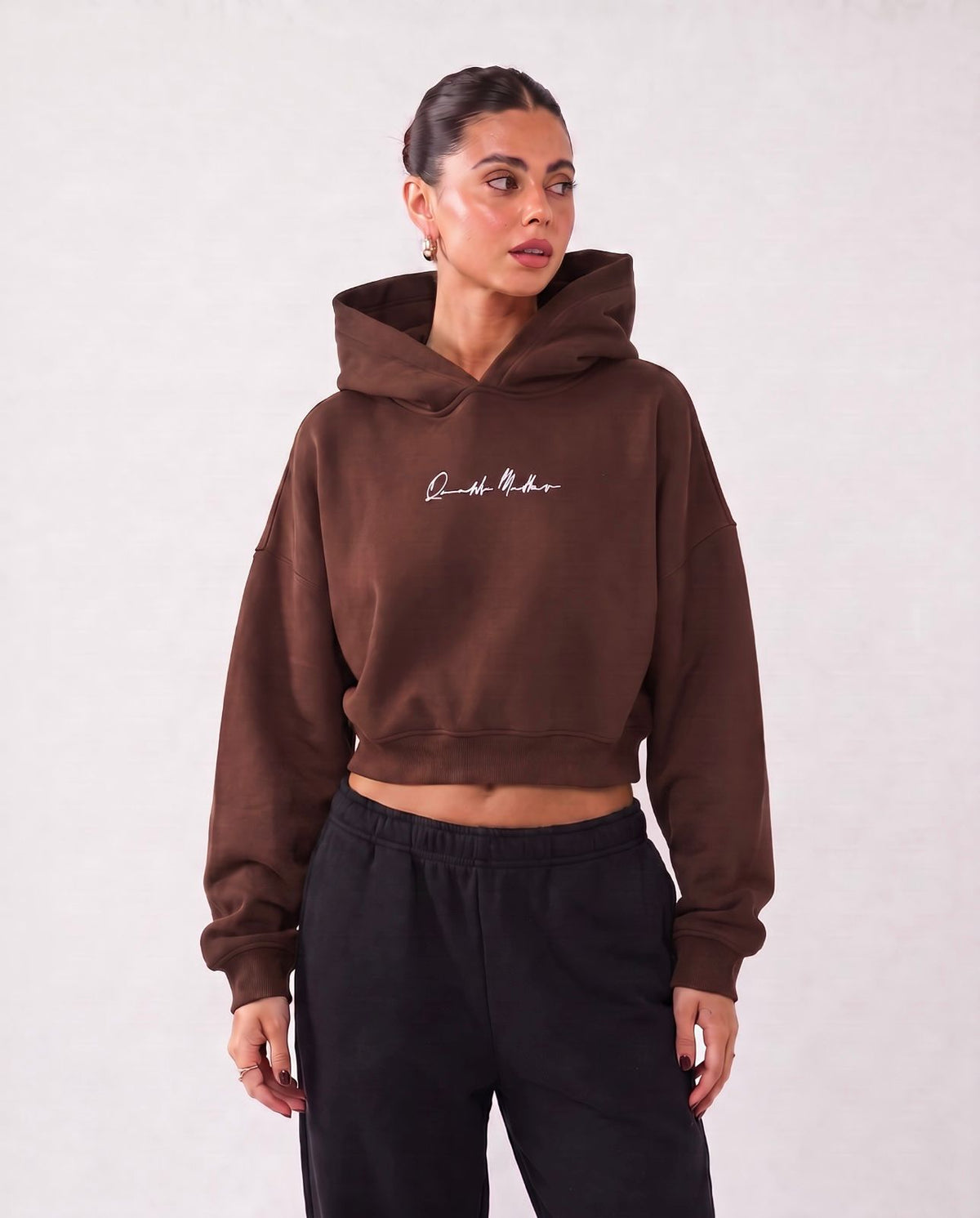 CROP TOP FEMALE HOODIE
