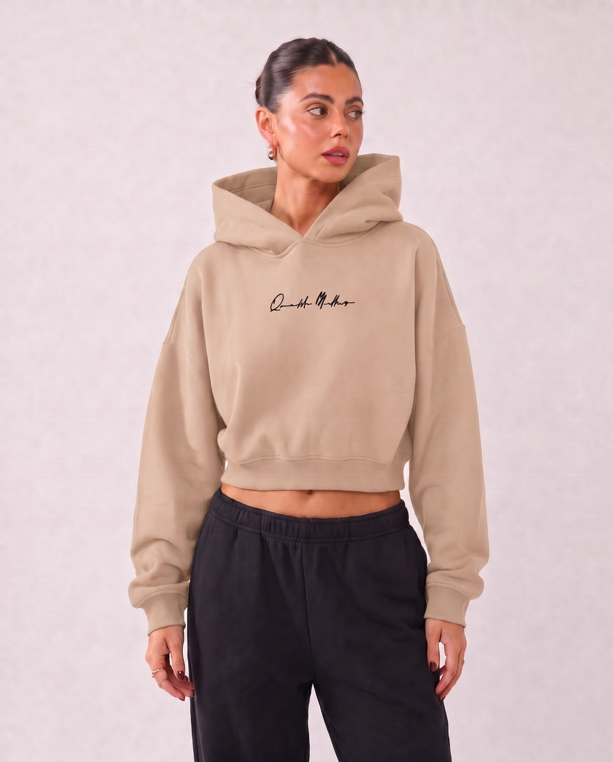 CROP TOP FEMALE HOODIE