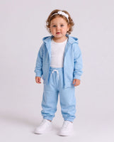 Kids sweatsuit 300 GSM, girls, baby blue