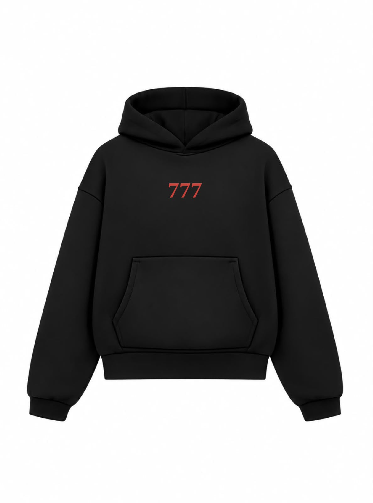 Bloza 777 Cupid Box Cut Hoodie - Black - Front
