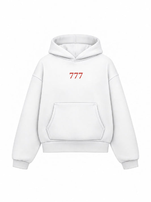 Bloza 777 Cupid Box Cut Hoodie - White - Front