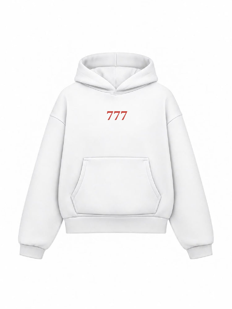 Bloza 777 Cupid Box Cut Hoodie - White - Front